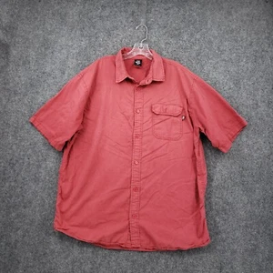 Ecko Unltd Button Up Shirt Mens 2XB Big Red Short Sleeve Collared Pocket Casual - Picture 1 of 14