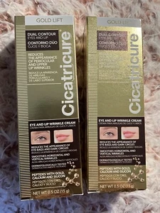 Cicatricure Gold Lift Dual Contour Eyes and Lip Wrinkle Cream (0.5 oz) #5041 x2 - Picture 1 of 3