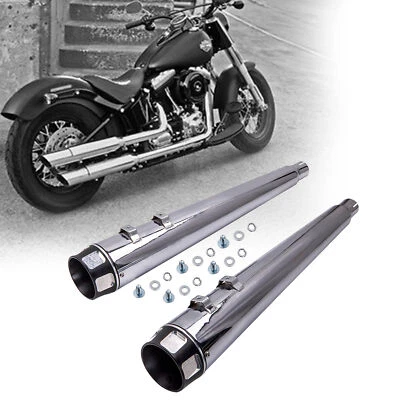Tubos de escape silenciadores antideslizantes de 4" para Harley Touring Road Street Glide 1995-2016 Foto 1 de 4