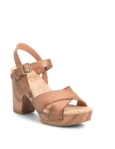 Kork Ease Women’s Drew Sandal Platform Heel Brown Leather Size 7