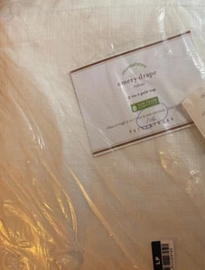 Pottery Barn Emery Linen Blend Curtain Drape 100x106 Ivory Light Filtering - Picture 1 of 1