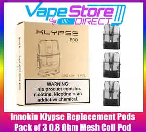 Innokin | Klypse Replacement Pods | Pack of 3 | 0.6, 0.8, 1.2 Ohm Mesh Coil Pod - Picture 1 of 4