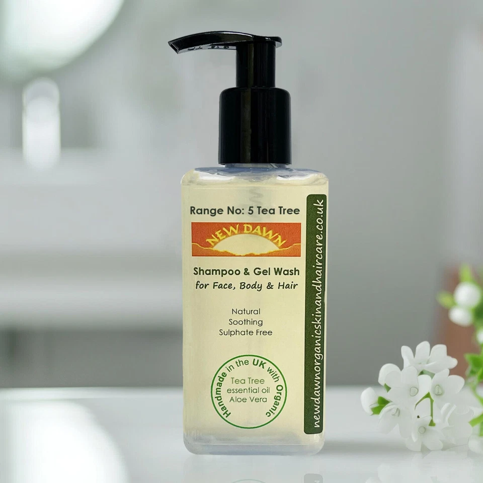 NEW DAWN ORGANIC SKIN AND HAIR CARE LTD RINGWORM & PILZINFEKTION Entfernung - Bio Shampoo & Waschen für Gesicht Körperhaare