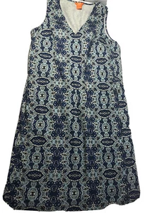 Joe Fresh Dress XS Geometric Abstract Print Sleeveless Sheath Dress V  neck Nice - Picture 1 of 9