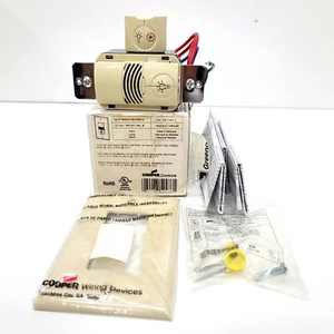 Cooper Greengate ONW-D-1001-DMV-V Dual Relay No Neutral Wall Switch Sensor Ivory - Picture 1 of 3