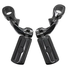 For Harley 1.25" 1 1/4" Long Angled Adjustable Highway Foot Pegs Peg Mount Kit - Picture 1 of 17