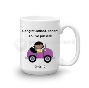 Taza grande personalizada felicitaciones pasado examen de conducción regalo para niñas dama #2 - Imagen 1 de 3