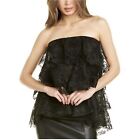 NEW NWT Sachin + Babi Nashik Strapless Lace Tiered Top In Black SIZE 6 MSRP $550