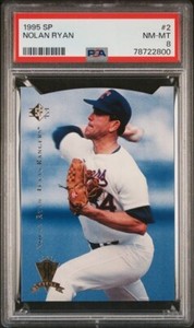 PSA 8 1995 Upper Deck SP Salute #2 Nolan Ryan Die-Cut HOF Texas Rangers