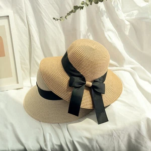 Women Summer Visor Hat Sun Wide Brim Cap Beach Uv Straw Cover Protection Ladies - Picture 1 of 20