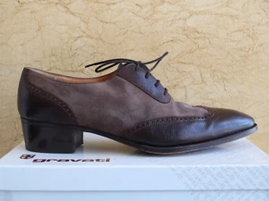 GRAVATI by ARTHUR BEREN Size 8.5 M Taupe Leather Cap Toe Lace Up Tatiana - Picture 1 of 9