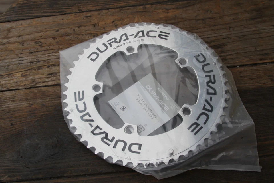 Plato Shimano Dura Ace TIME TRIAL 7700 54T Road 130Bcd 3/32" Nuevo de Lote Antiguo Foto 1 de 4