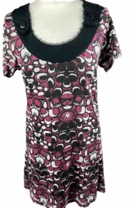 Joe Browns Tunic Top Short Dress Multi Coloured Jersey Uk 12 With pockets Vgc T5 - Picture 1 of 10