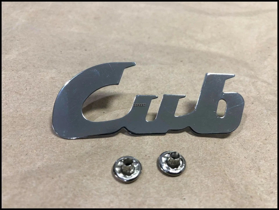 Honda Cub 50 C100 CA100 C102 CA102 C50 emblema protector de pierna CUBIERTA DELANTERA protector de pierna  Foto 1 de 4