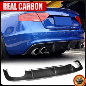 Fits Audi A5 Sline S5 B8.5 2012-16 REAL CARBON Rear Bumper Diffuser Lip Spoiler - Bild 1 von 15