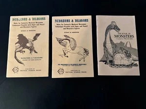 D&D Monsters & Treasure Underworld Wilderness Book of 1974 Gygax Ed Healy F3 - Picture 1 of 8
