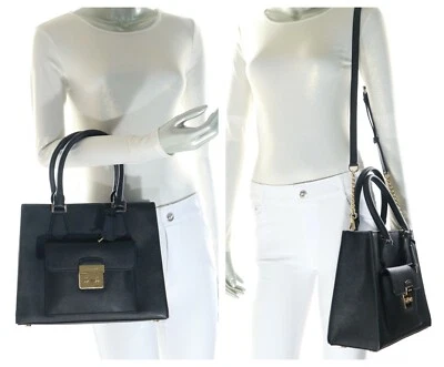  Michael Kors  Bridgette Medium East West  Leather Tote Bag Black NWT$358.00 - Image 1 of 3