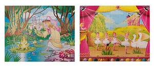 Grafix de Niña Cuento Hadas Puzles Rompecabezas Cisne Lago Y Rana Prince 45 Pcs - Imagen 1 de 5