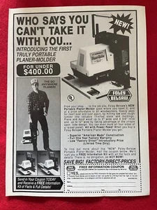 Vintage 1990 Foley-Belsaw tragbare Hobelmaschine Druckanzeige - Bild 1 von 7