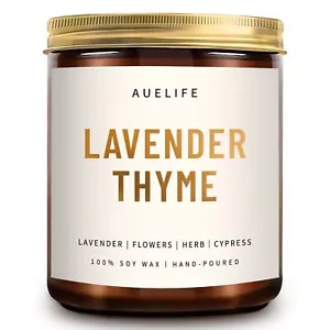 Scented Candles For Home Lavender & Thyme Scented Candle | Aromatherapy Candles - Picture 1 of 8