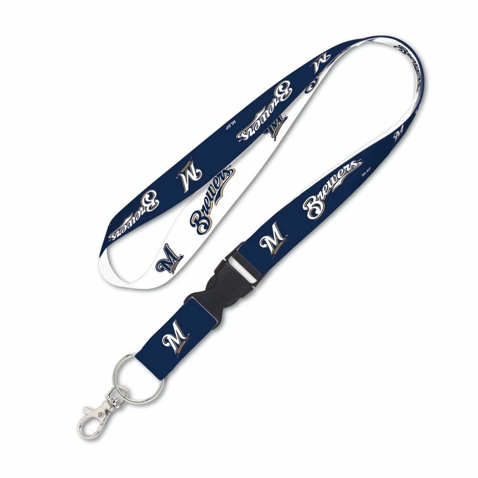 MLB MILWAUKEE BREWERS LANYARD KEY CHAIN NEW - Image 1 of 1