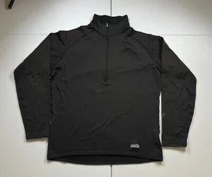 Vintage Patagonia R1 1/4 Zip Pullover Women's L Black Regulator Jacket 90s - Picture 1 of 11