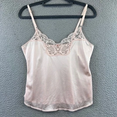 Camiseta sin cordones vintage Maidenform Sweet Nothings rosa claro con encaje talla 32 Foto 1 de 4