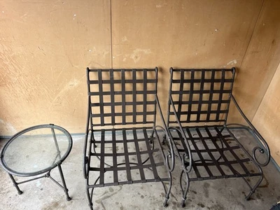 Sofá loveseat florentino Jordan marrón y 2 sillones y mesa auxiliar aluminio marrón Foto 1 de 4