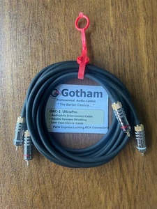 Gotham UltraPro Audiophile Interconnect Cables with Locking RCA - 1  Meter Pair - Picture 1 of 2