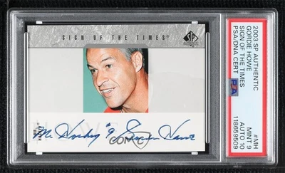 2003-04 SP Authentic Sign of the Times Gordie Howe #SOT-MH PSA 9 MINT Auto HOF - Image 1 of 2