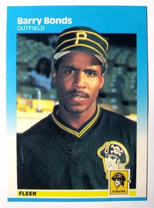 Tarjeta de béisbol Barry Bonds Pittsburgh Pirates 1987 Fleer Rookie #604 casi nueva+ (b) - Imagen 1 de 3