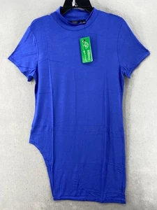G By Giuliana Black Label Shirt Damen Gr. L Blau Tunika Asymmetrischer Saum Neu - Bild 1 von 11