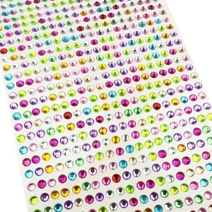 Selbstklebende mehrfarbige Kristalle 4mm 900 Stk - Bild 1 von 2