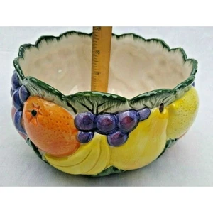 Vintage Fitz & Floyd Ceramic Glazed Fruit Bowl 1989 7" by 3 1/2" - Picture 1 of 5