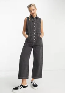 Tuta Levi's donna denim senza maniche overolls pezzo unico nuova con etichetta nera taglia media - Foto 1 di 4