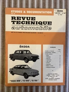REVUE TECHNIQUE SKODA S 110 R Coupe 1000 1100 MB S 100 S 110 MBG MBX L LS - Picture 1 of 12
