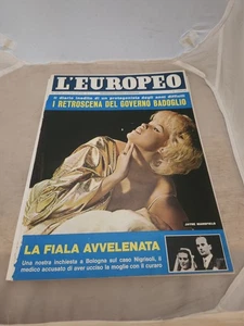 1963 MARCH ITALIAN L’EUROPEO MAGAZINE JAYNE MANSFIELD COVER VG - Picture 1 of 4