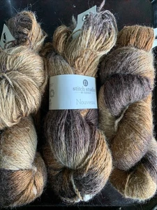 3 Skeins Nicole Stitch Studio Nouveau DK Browns Acrylic/Polyester/Wool 492 yds e - Picture 1 of 8