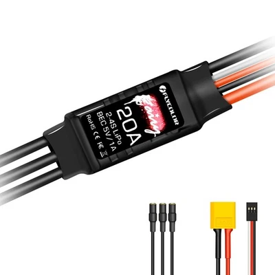 Brushless ESC, 20A Brushless Motor Electric Speed Controller BEC 5V 1A with X - Image 1 of 4