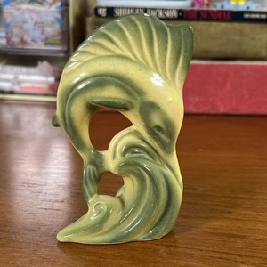 Vtg Art Deco Sailfish Pottery Swordfish Marlin Fish Figurine Matte Glaze Cowan? - Picture 1 of 7