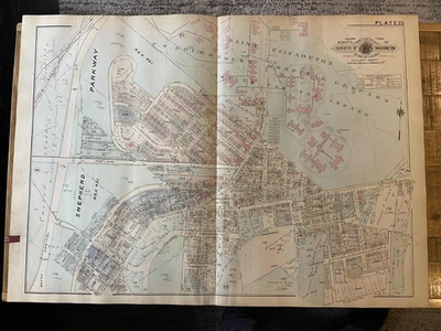 Detailed large plat map. Congress Heights Area (Plate 23) Washington D.C. 1943 - Image 1 of 4