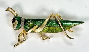 Broche saltamontes vintage de Polcini - Imagen 1 de 2