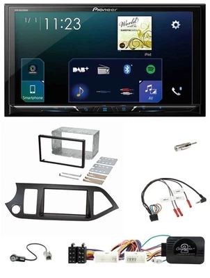 Pioneer Lenkrad Bluetooth USB 2DIN DAB Autoradio für Kia Picanto ab 2011 Start-S - Bild 1 von 4