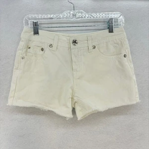 Justice White Denim Simply Low Jean Cut Off Shorts Casual Summer Girl's size 16R - Picture 1 of 8