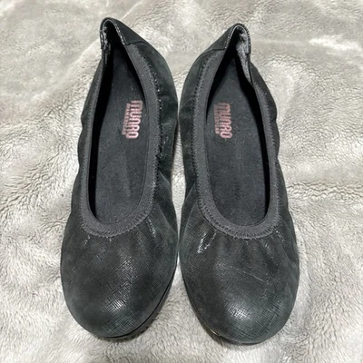 Zapatos planos de ballet Munro negros anchos para mujer talla 8,5 WW Foto 1 de 4