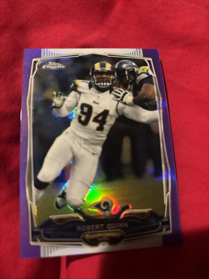 2014 ROBERT QUINN TOPPS CHROME PURPLE REFRACTOR #74 (RAMS) - Image 1 of 1