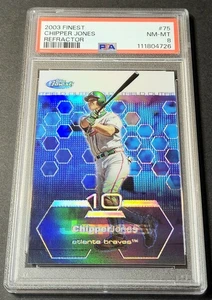 Chipper Jones Topps Finest Refractor 2003 #75 Braves PSA 8 - Picture 1 of 2