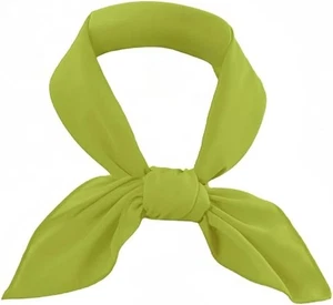 Limettengrün Schal Daphne Chiffon Halstuch Ascot Fred Jones Kostüm Bandana - Bild 1 von 2