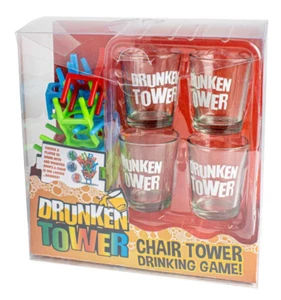 Sillas de equilibrio Torre Disparos Juego para beber Fiesta Mordaza Gallinas Dólares Noche - Imagen 1 de 2