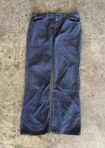 Vintage 90's Levis 517 Navy Corduroy Pants Size 36x31 USA MADE actual 34x29 - Picture 1 of 12